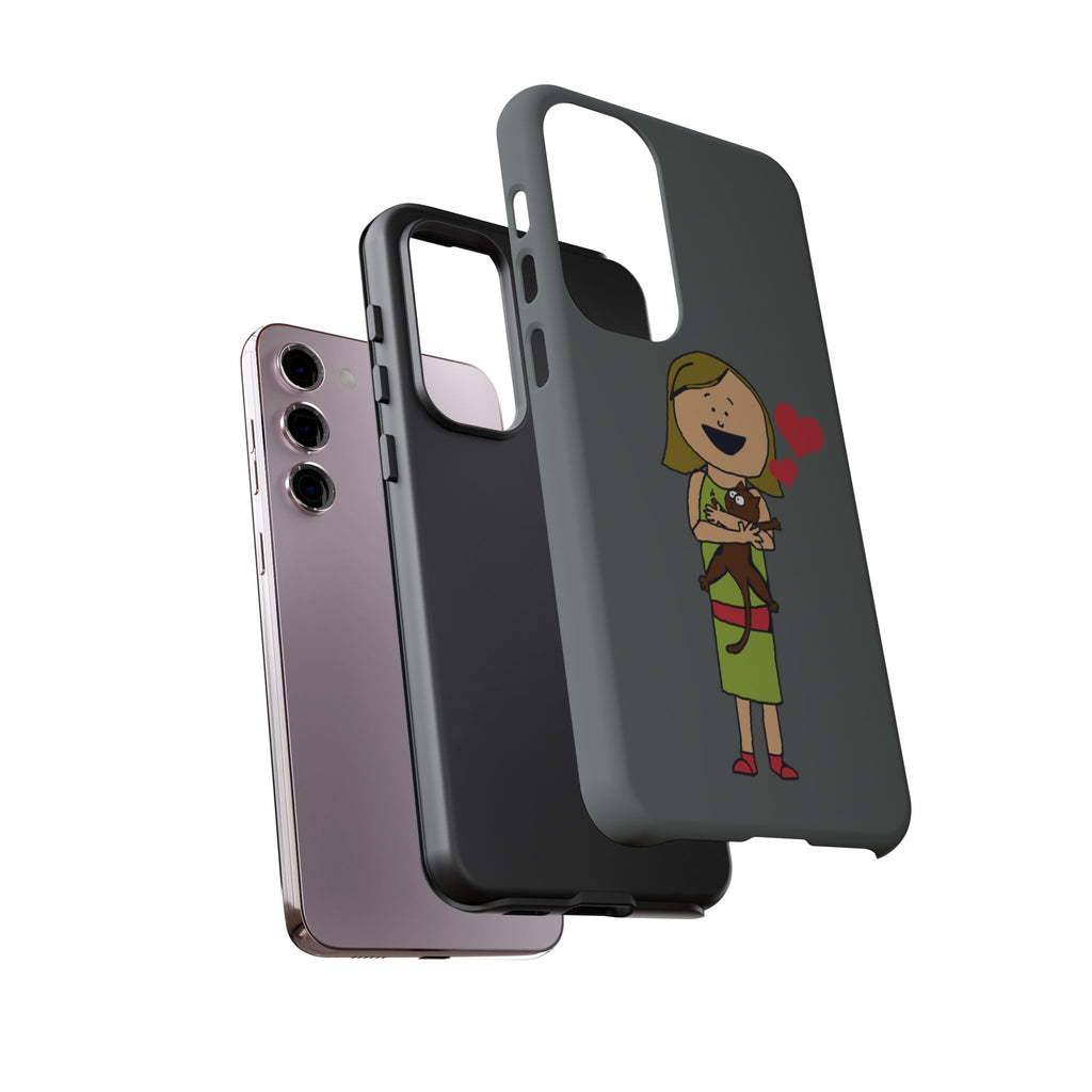 Pet Lover's Phone Case, Cute Animal Phone Cover, Gift for Dog Lovers, Cartoon Design, Fun Smartphone Accessory