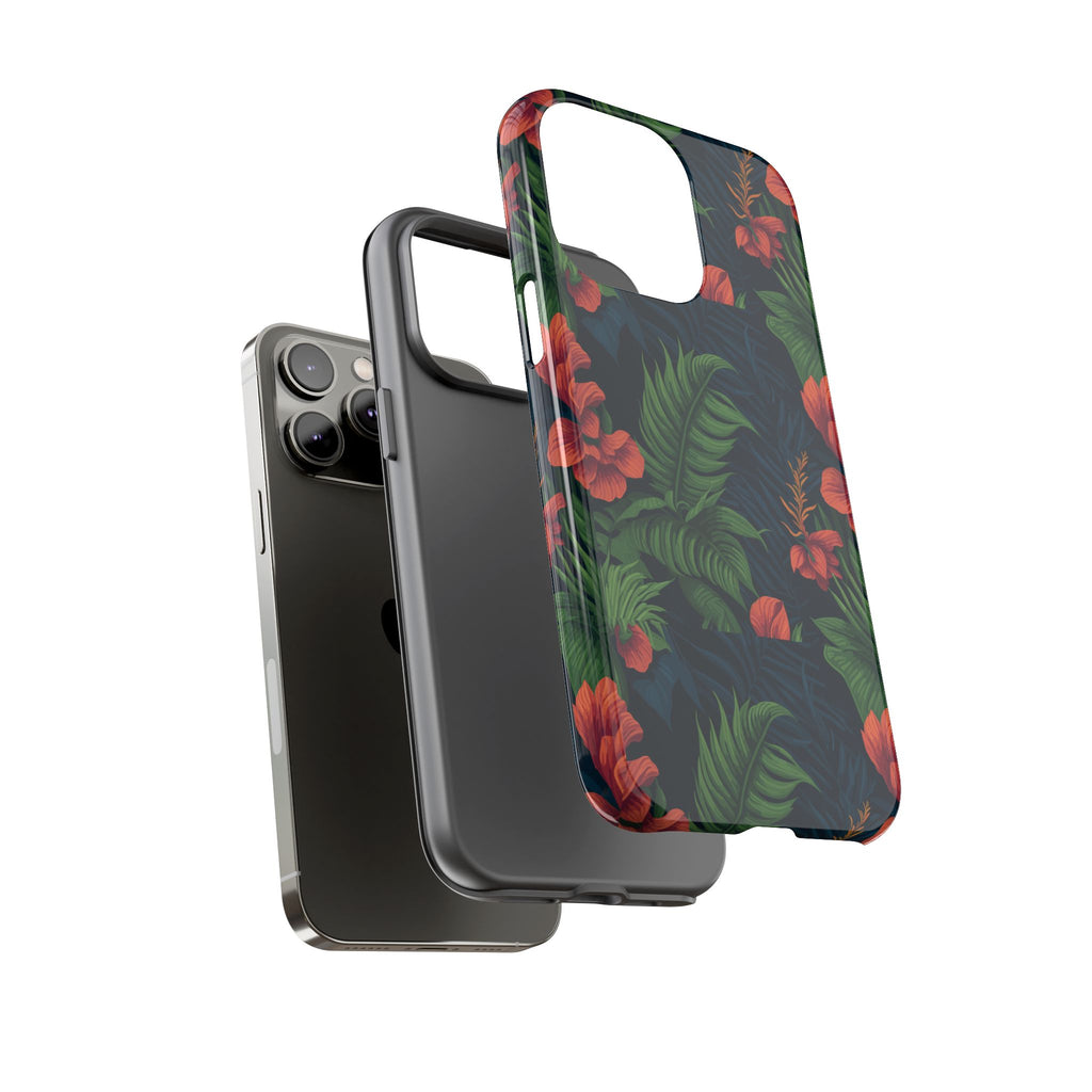 Tropical Phone Case with Floral Design, Eco-Friendly Protection for Summer Vibes, Ideal Gift for Nature Lovers, Vibrant Background