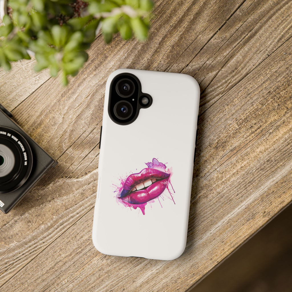 Lips Phone Case - Tough Cases, Trendy Tech Accessories, Gift for Her, Phone Protector, Fun Pop Art Style
