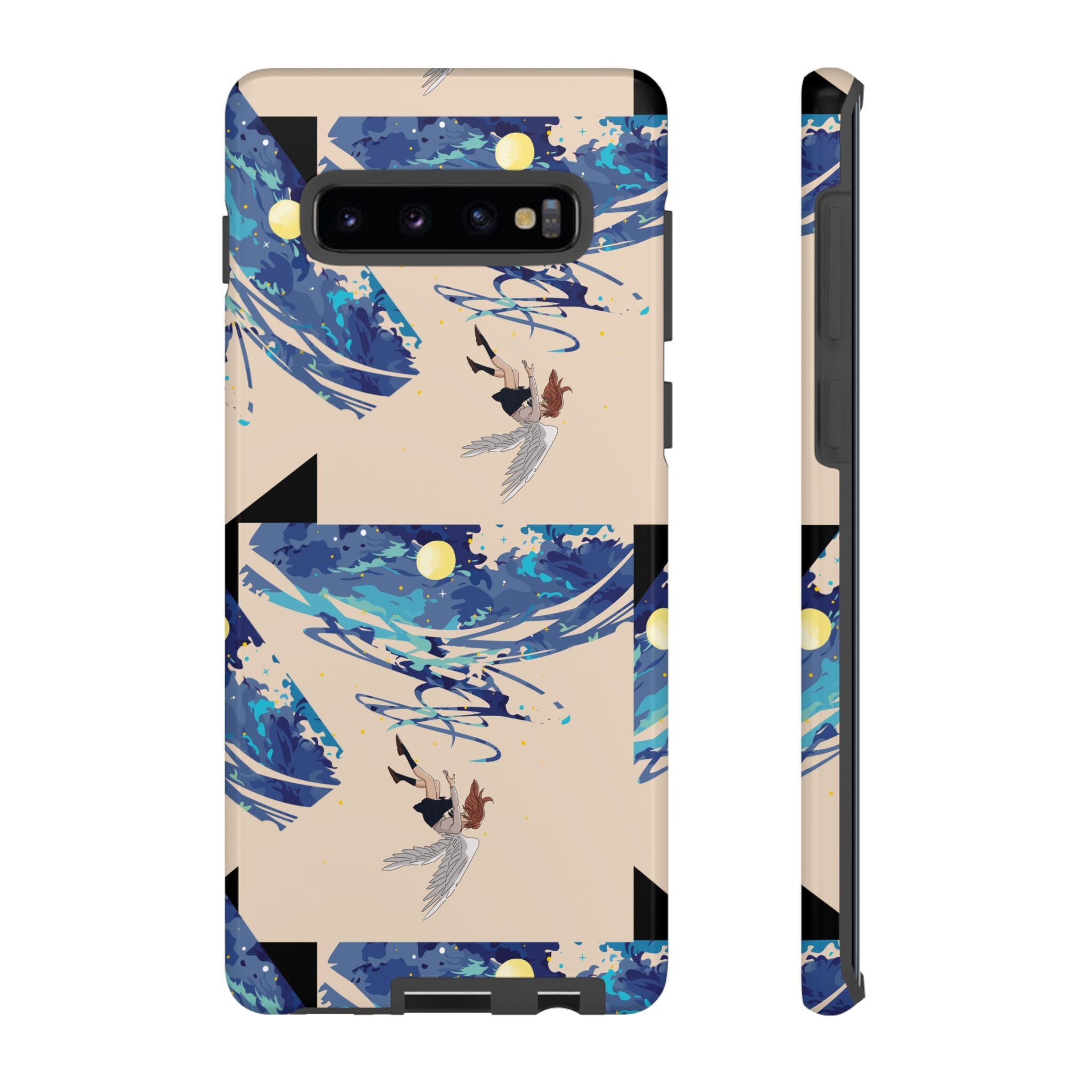 Artistic Phone Case with Abstract Design, Vivid Blue Waves and Fish, Stylish Phone Accessory, Unique Gift Idea, Trendy Tech Decor, [...]