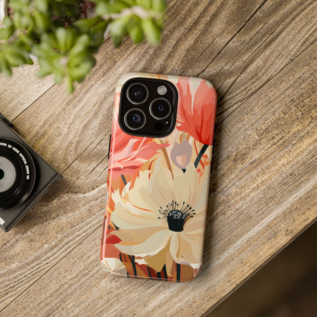 Floral Phone Case, Tough Protective Cover for Floral Lovers, Perfect Gift for Friends, Spring Celebration, Art Lovers Gift