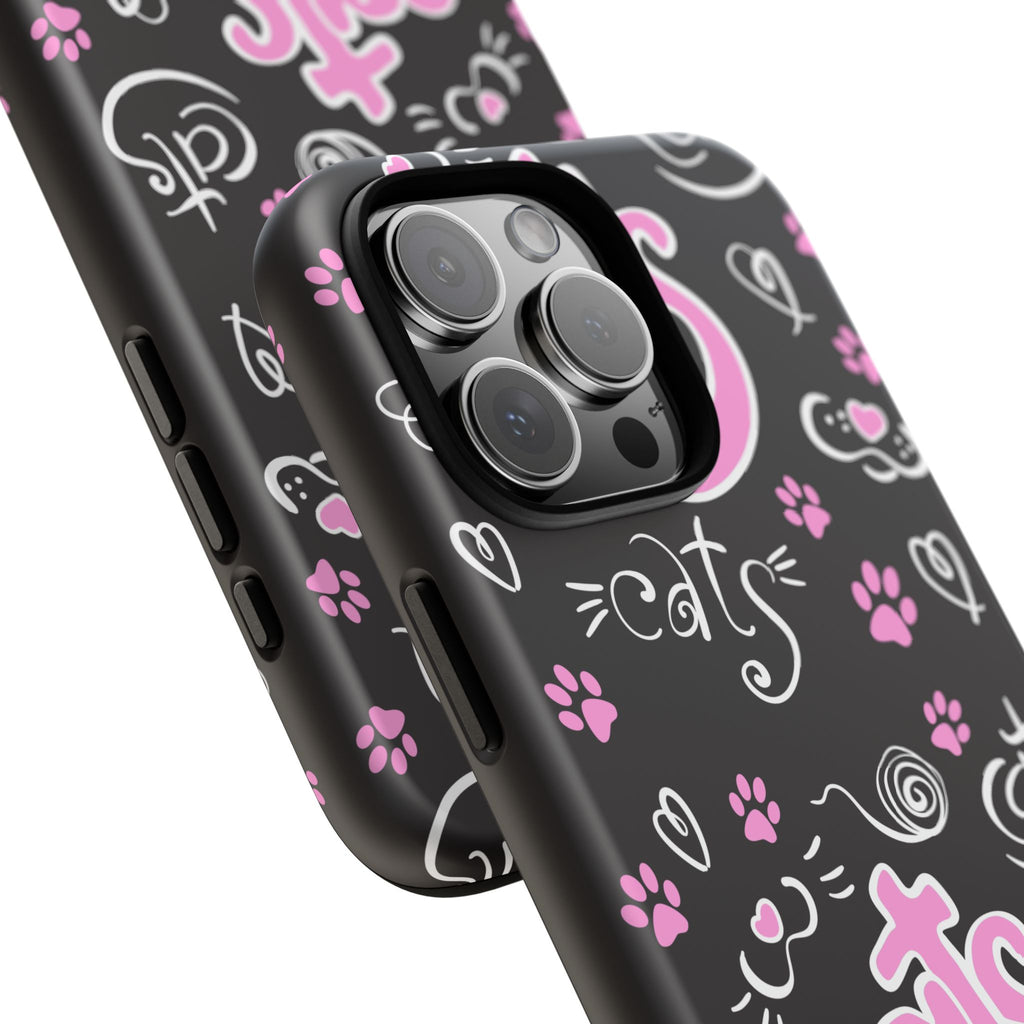 Cute Cat Print Phone Cases, Tough Cases for Cat Lovers, Pet Phone Cover, Gift for Cat Moms, Stylish Phone Accessories
