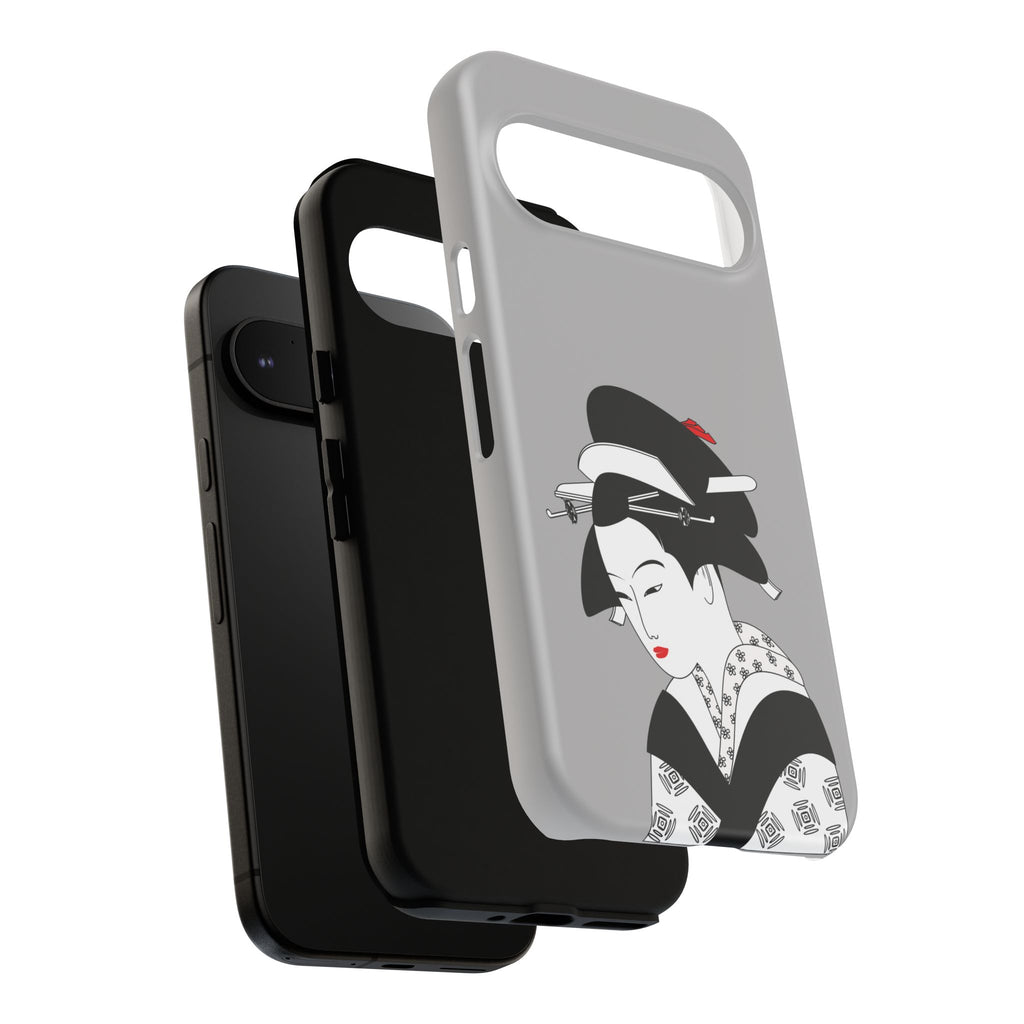 Stylish Phone Case with Japanese Geisha Design, Tough Phone Case, Cute Phone Cover, Japanese Art, Ethnic Style