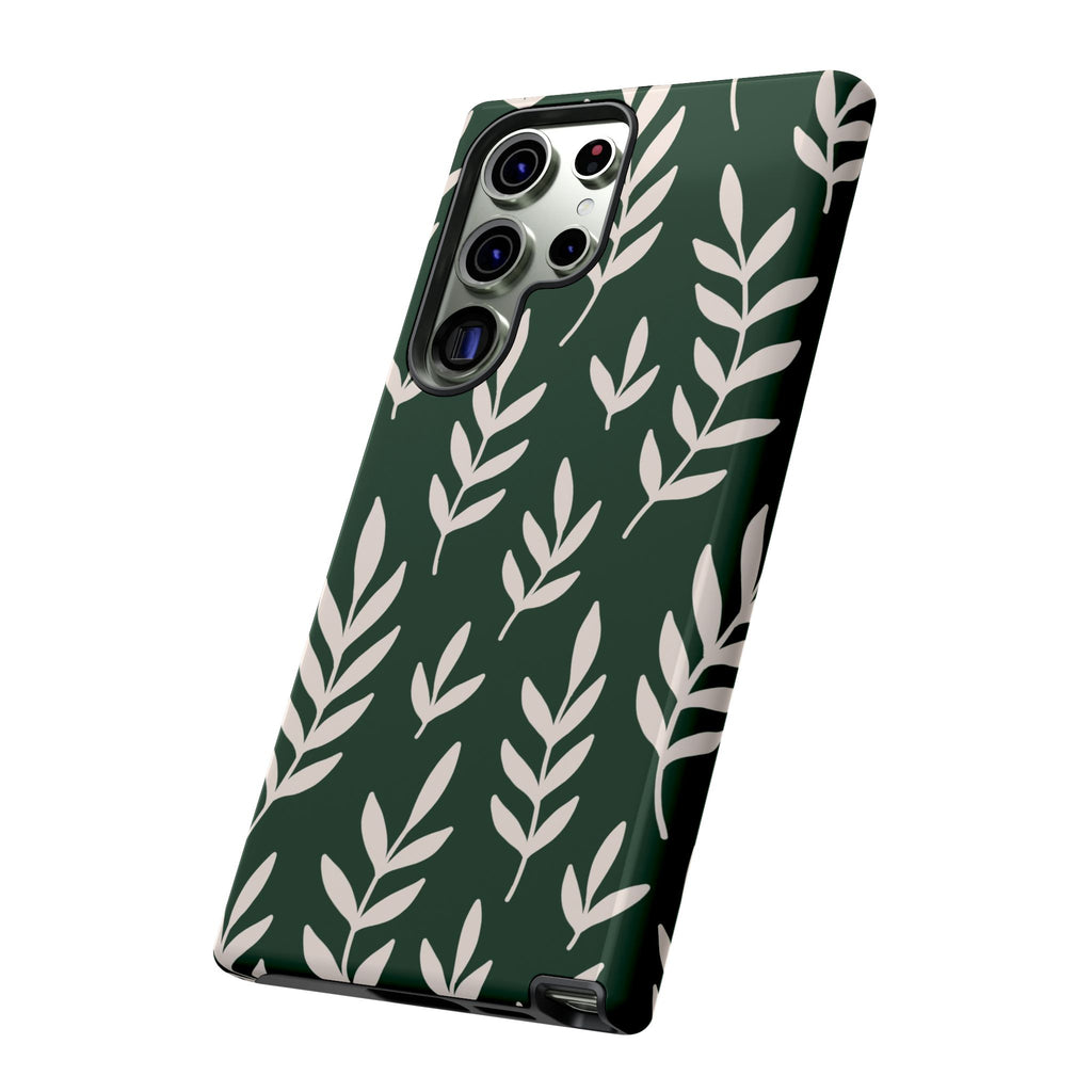 Leafy Phone Case, Tough Cases for Nature Lovers, Green Leaf Design, Eco-Friendly, Stylish Mobile Cover, Gift for Her