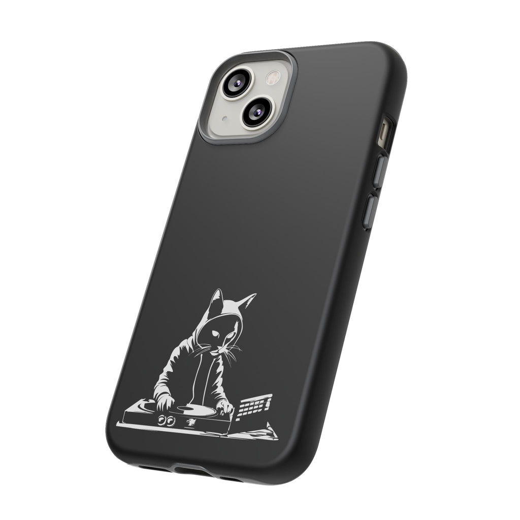 Cat DJ Phone Case | Stylish Tough Cases for Music Lovers, Gift for Cat Owners, Unique Phone Accessory, Cool Tech Gear