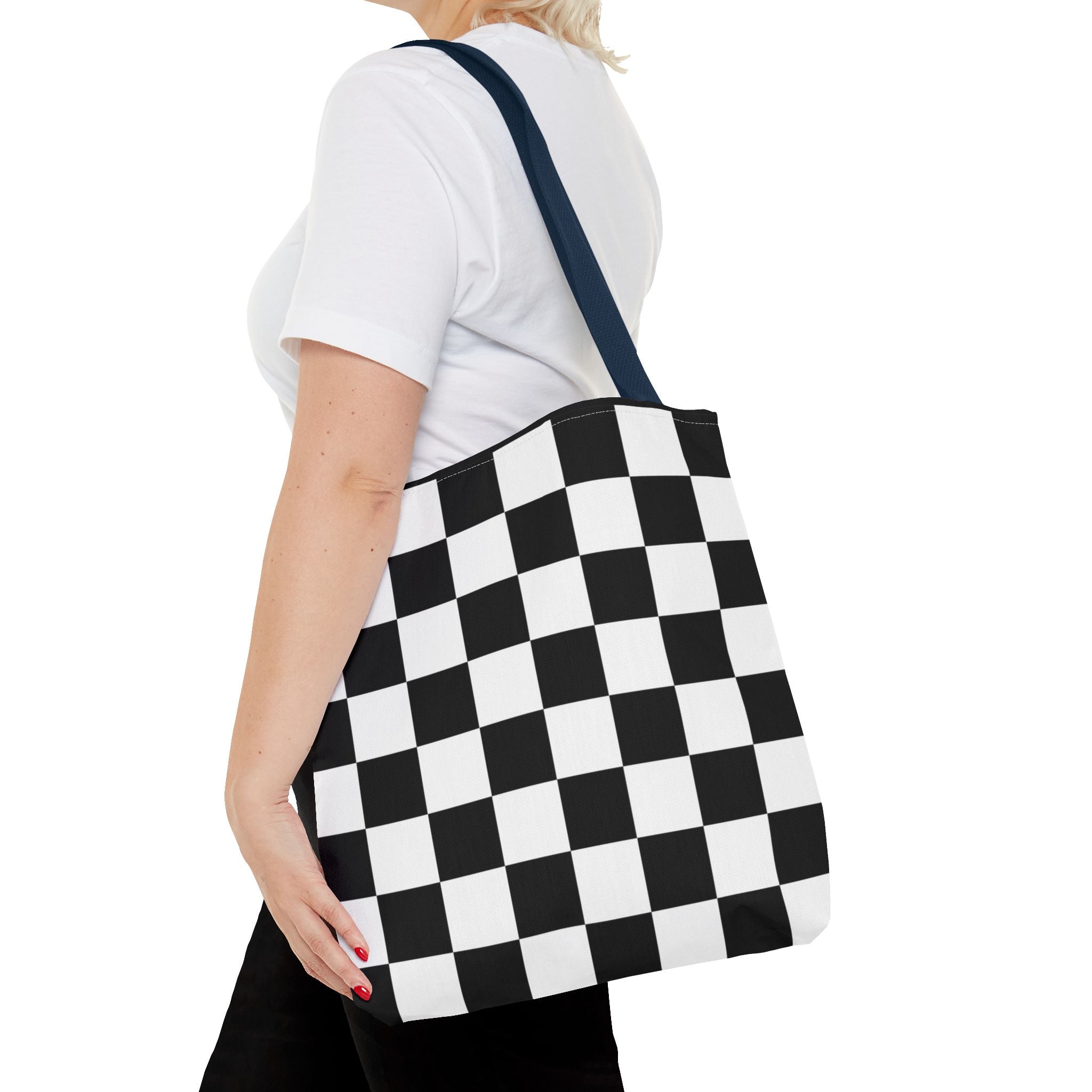Tote Bag Finish Line - Checkered Victory – Tote Bag for Racing Fans