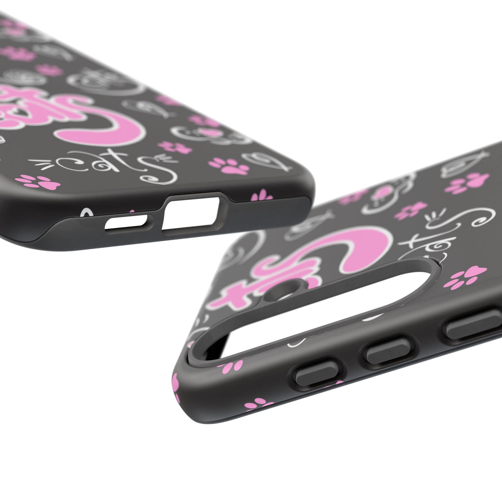Cute Cat Print Phone Cases, Tough Cases for Cat Lovers, Pet Phone Cover, Gift for Cat Moms, Stylish Phone Accessories