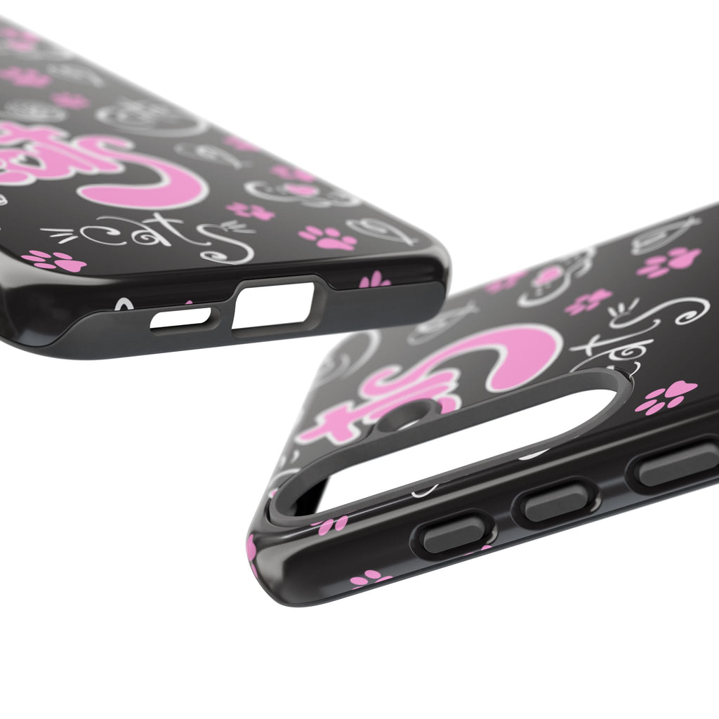Cute Cat Print Phone Cases, Tough Cases for Cat Lovers, Pet Phone Cover, Gift for Cat Moms, Stylish Phone Accessories