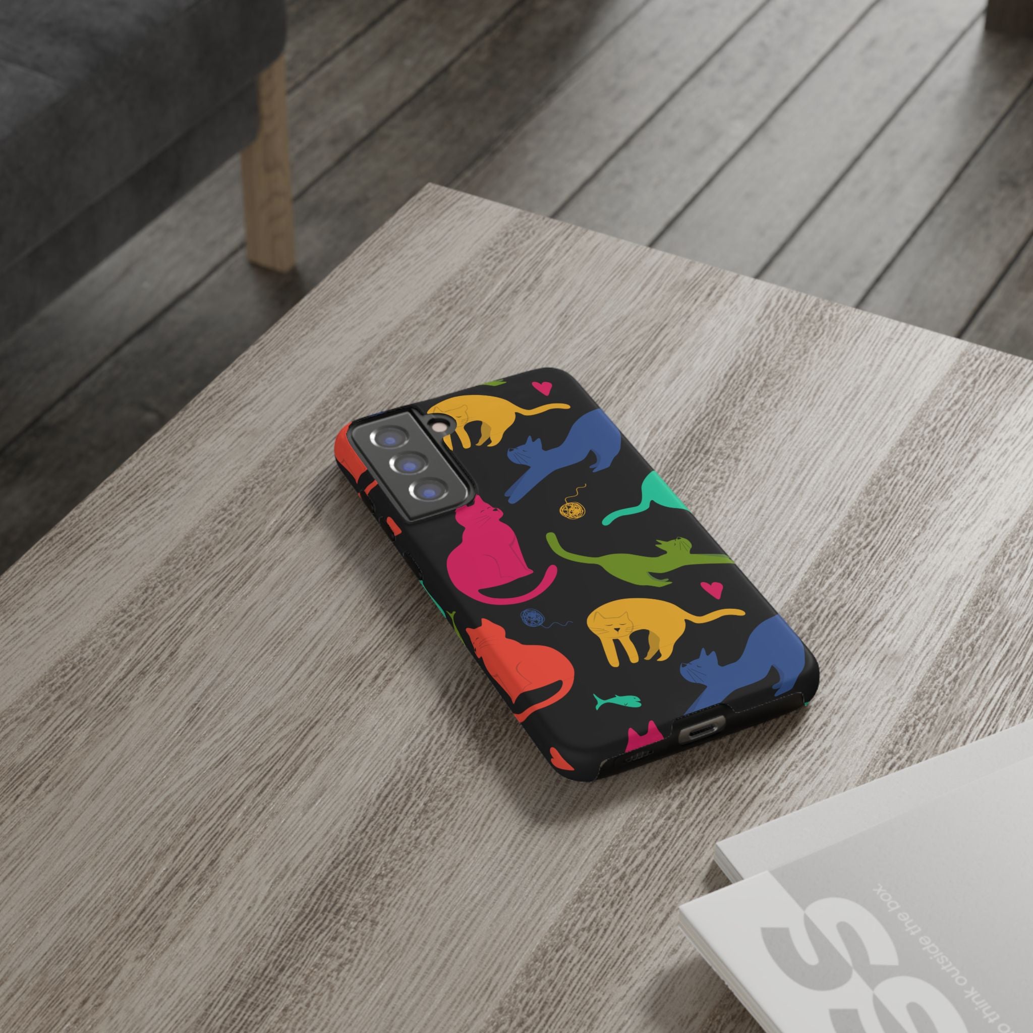 Colorful Cat Phone Case - Fun Pet Lover Accessory, Paw-some Gift for Cat Owners, Colorful Protective Cover, Cute Animal Phone [...]