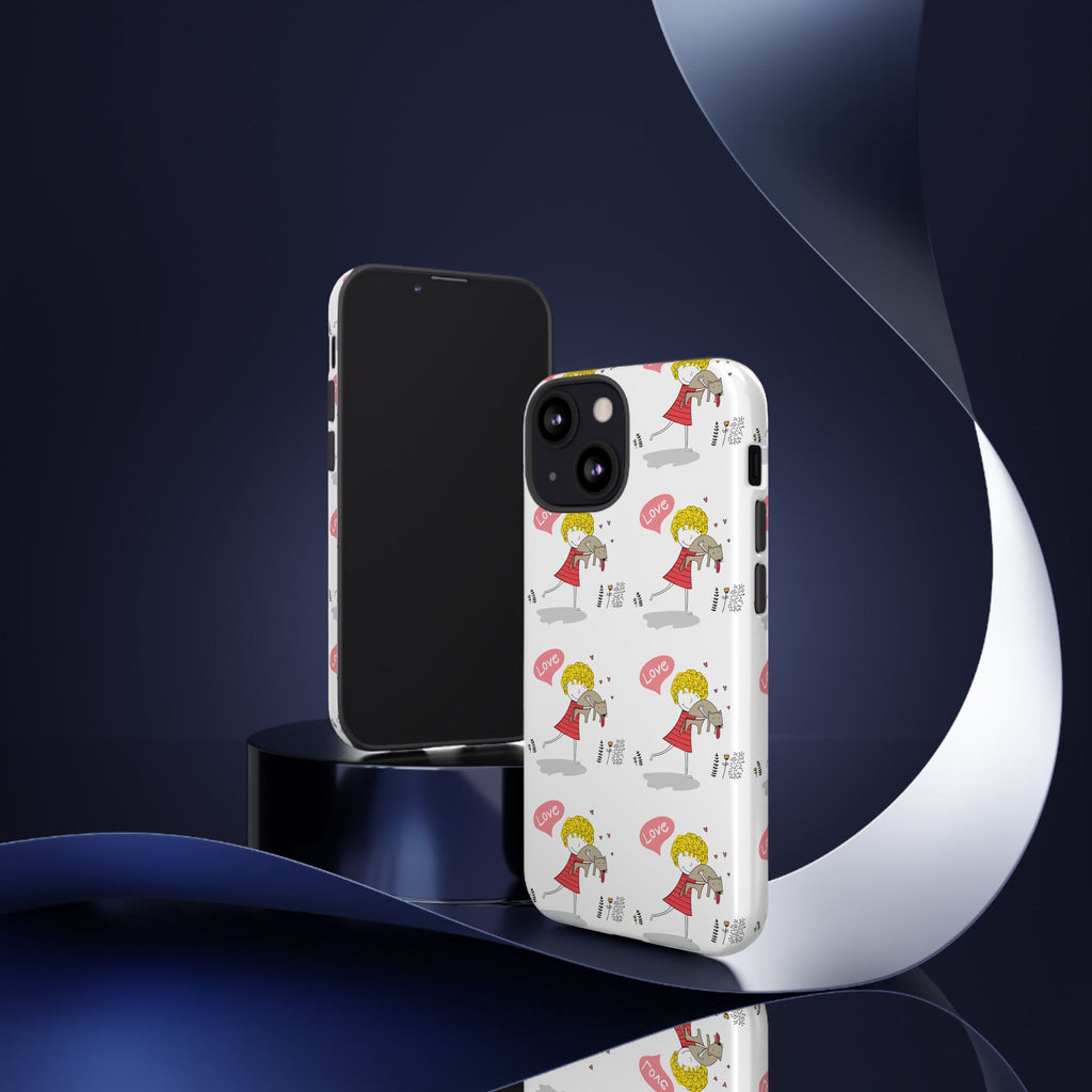 Love-Themed Phone Case | Cute Pet Lover Accessory, Perfect Gift for Birthdays, Anniversaries, Animal Lovers, Valentine's Day