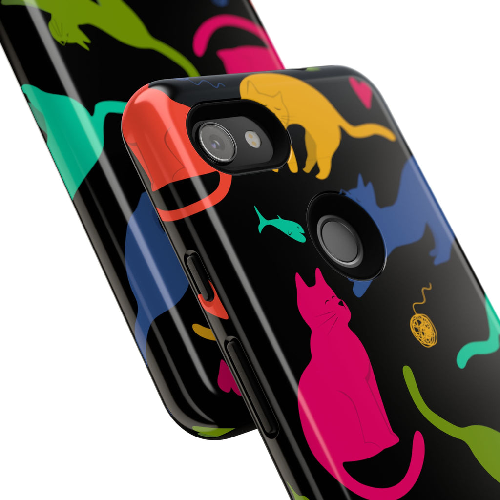 Colorful Cat Phone Case - Fun Pet Lover Accessory, Paw-some Gift for Cat Owners, Colorful Protective Cover, Cute Animal Phone [...]