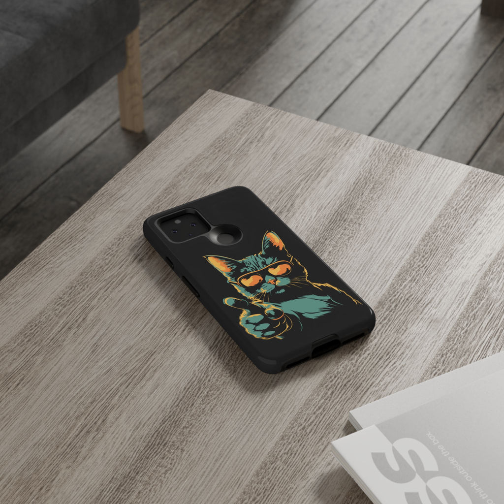 Cool Cat Phone Case, Stylish Phone Cover, Pet Lover Gift, Cute Cat Design, Fun Cat Accessories
