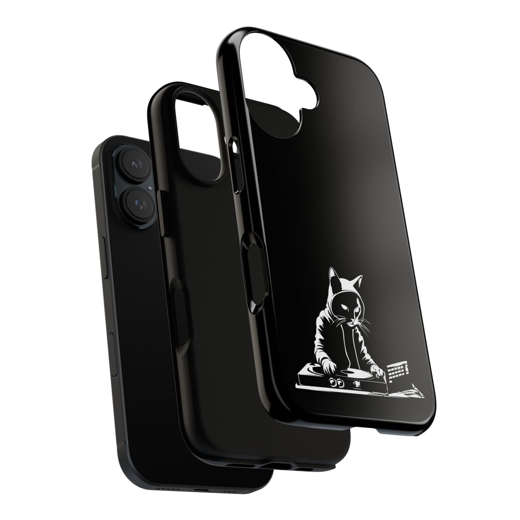 Cat DJ Phone Case | Stylish Tough Cases for Music Lovers, Gift for Cat Owners, Unique Phone Accessory, Cool Tech Gear