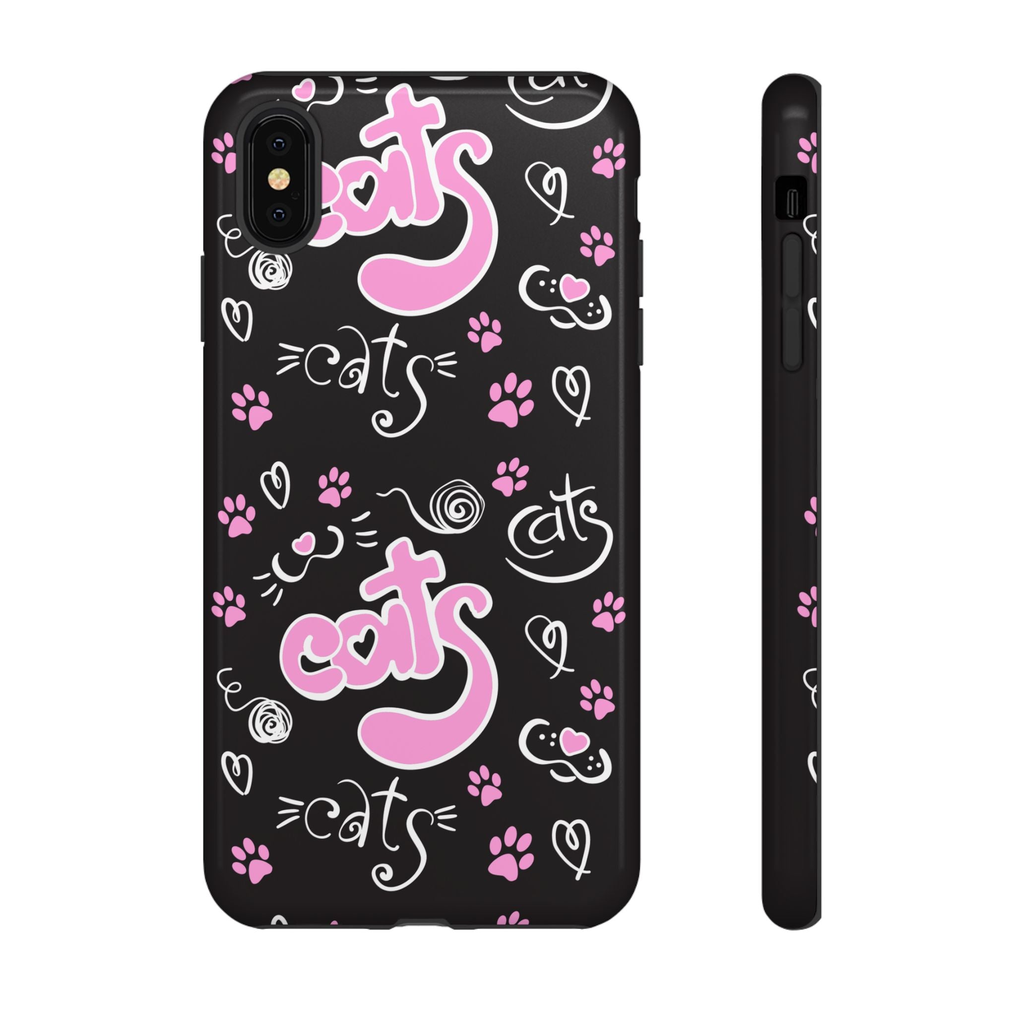 Cute Cat Print Phone Cases, Tough Cases for Cat Lovers, Pet Phone Cover, Gift for Cat Moms, Stylish Phone Accessories