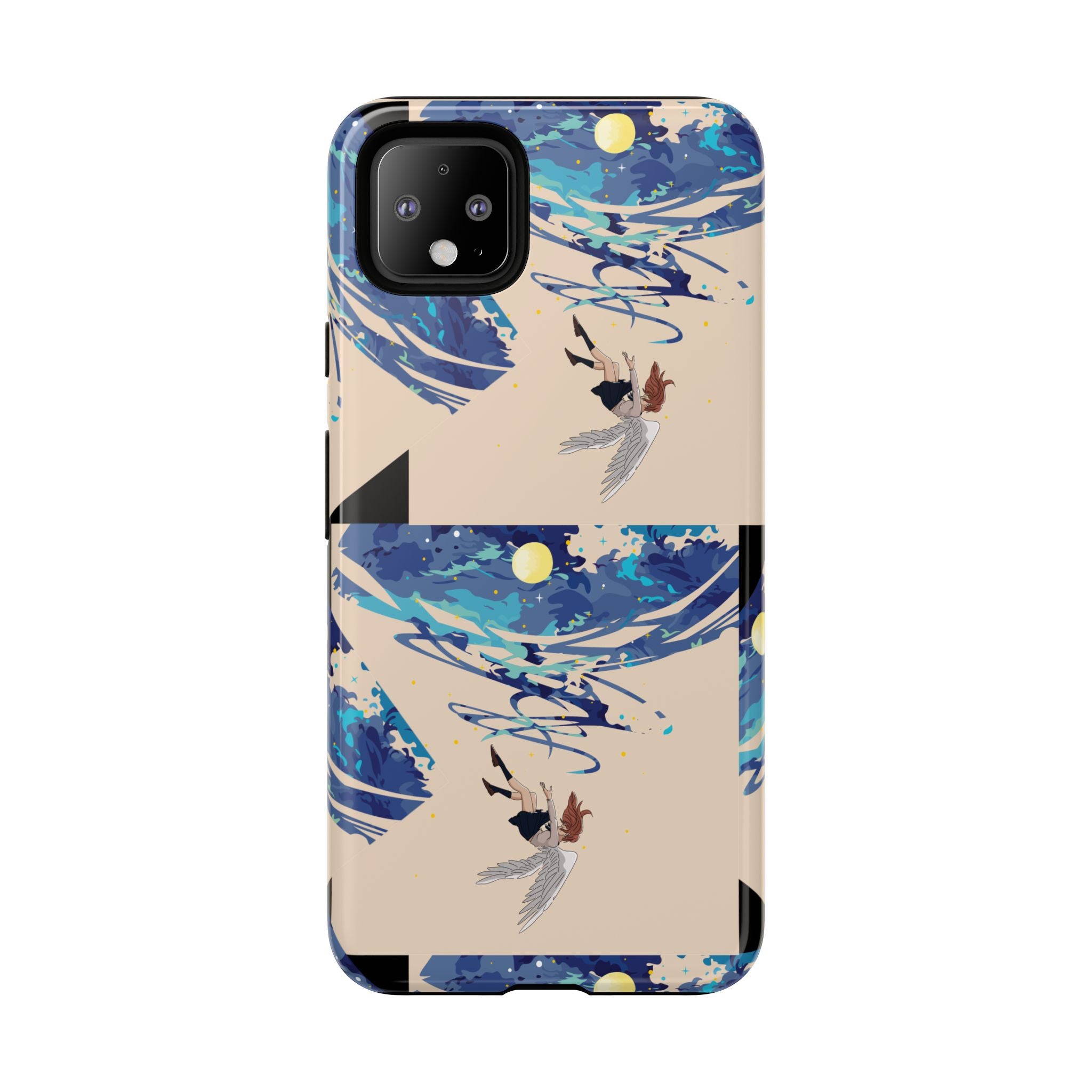 Artistic Phone Case with Abstract Design, Vivid Blue Waves and Fish, Stylish Phone Accessory, Unique Gift Idea, Trendy Tech Decor, [...]