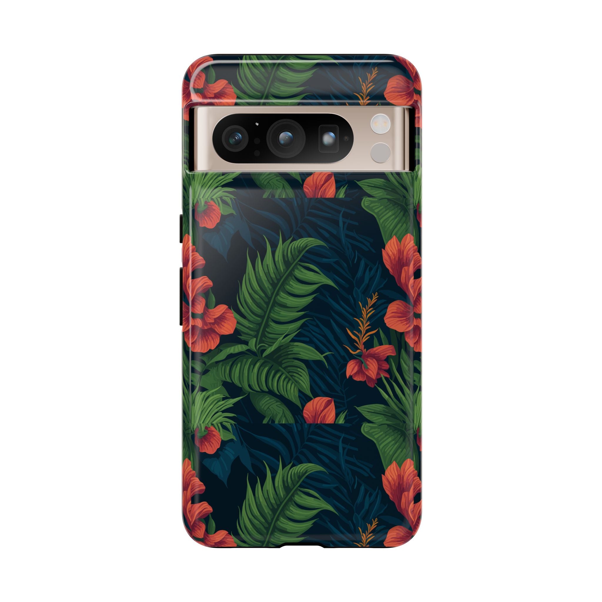 Tropical Phone Case with Floral Design, Eco-Friendly Protection for Summer Vibes, Ideal Gift for Nature Lovers, Vibrant Background