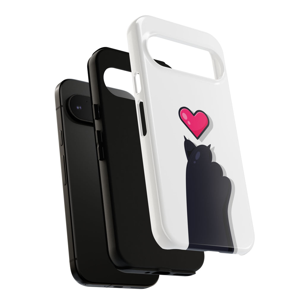 Cute Cat Love Phone Case, Tough Cell Phone Cover, Animal Lover Gifts, Pet Parent Accessories, Valentine's Day Essentials