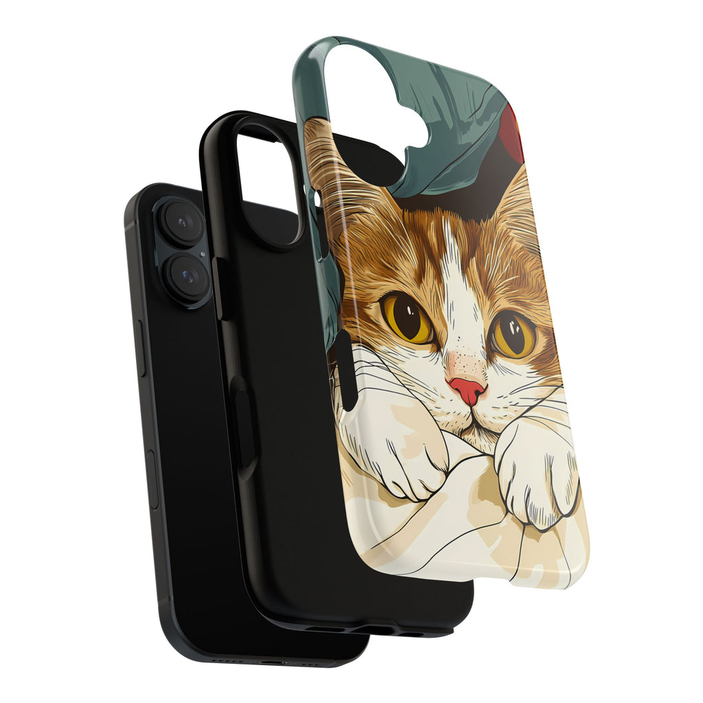 Cute Cat Phone Case - Ideal for Cat Lovers, Pet Owners, Birthday Gifts, Smartphone Accessories, Funny Pet Humor