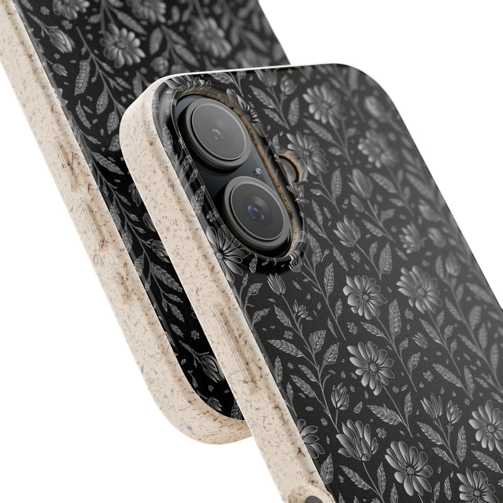 Eco-Friendly Floral Phone Case, Biodegradable iPhone Case, Sustainable Fashion Accessory, Nature Lover Gift, Eco-Conscious Phone Cover