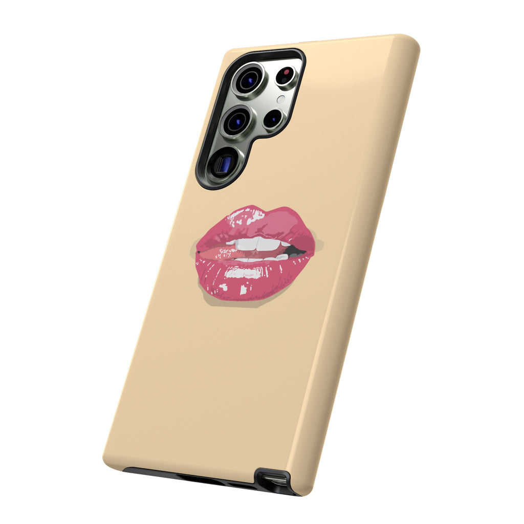 Stylish Phone Case with Lip Print, Trendy Mobile Cover, Fashion Accessory, Gift for Her, Cute Cell Phone Case