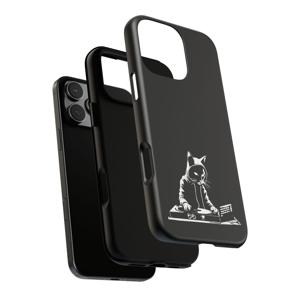 Cat DJ Phone Case | Stylish Tough Cases for Music Lovers, Gift for Cat Owners, Unique Phone Accessory, Cool Tech Gear