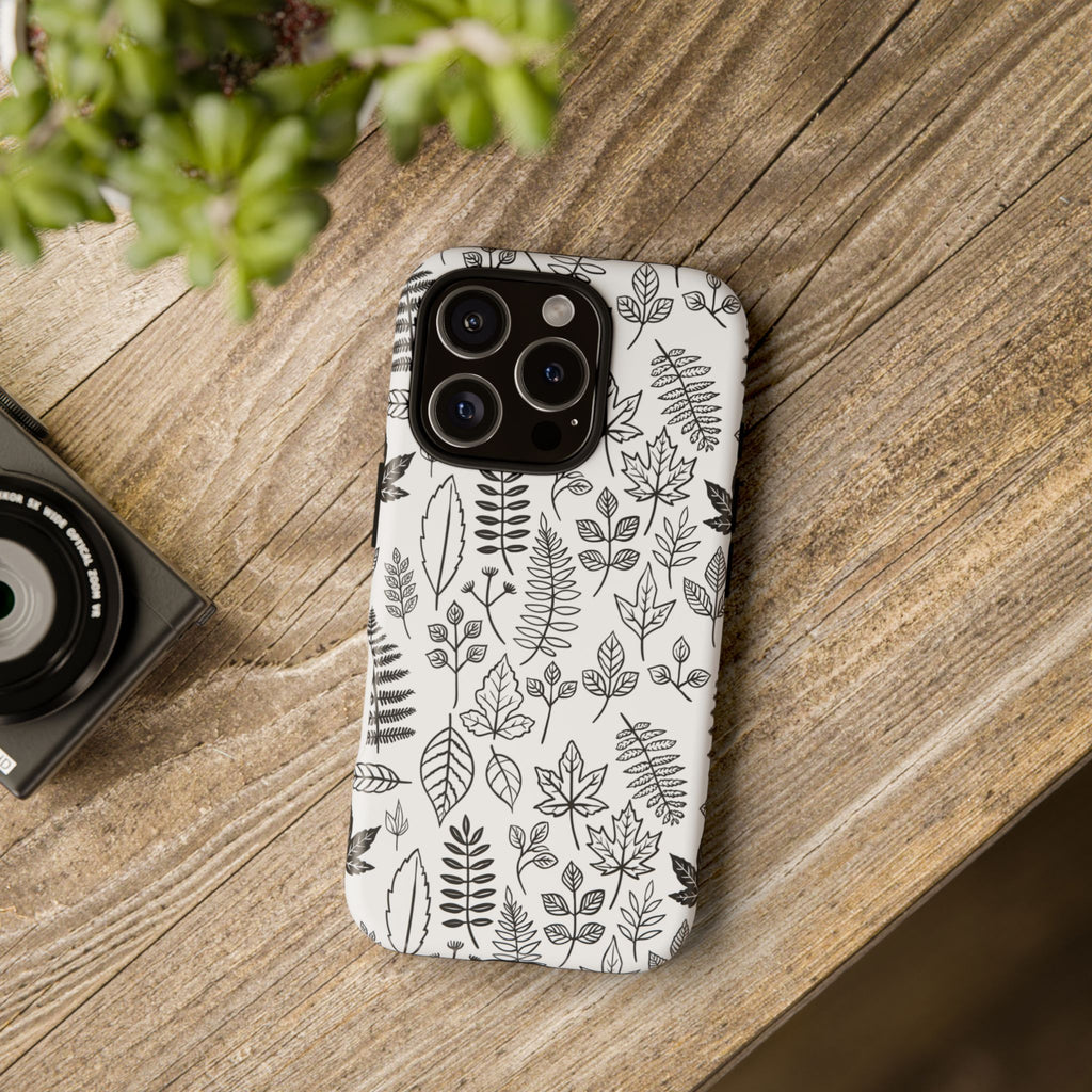 Stylish Phone Case for Nature Lovers, Botanical Design, Gift for Her, Fall Accessories, Customizable Tech Gear