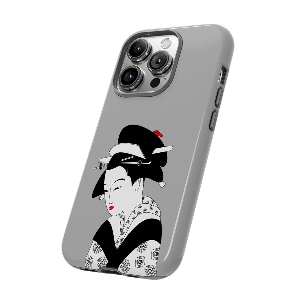 Stylish Phone Case with Japanese Geisha Design, Tough Phone Case, Cute Phone Cover, Japanese Art, Ethnic Style