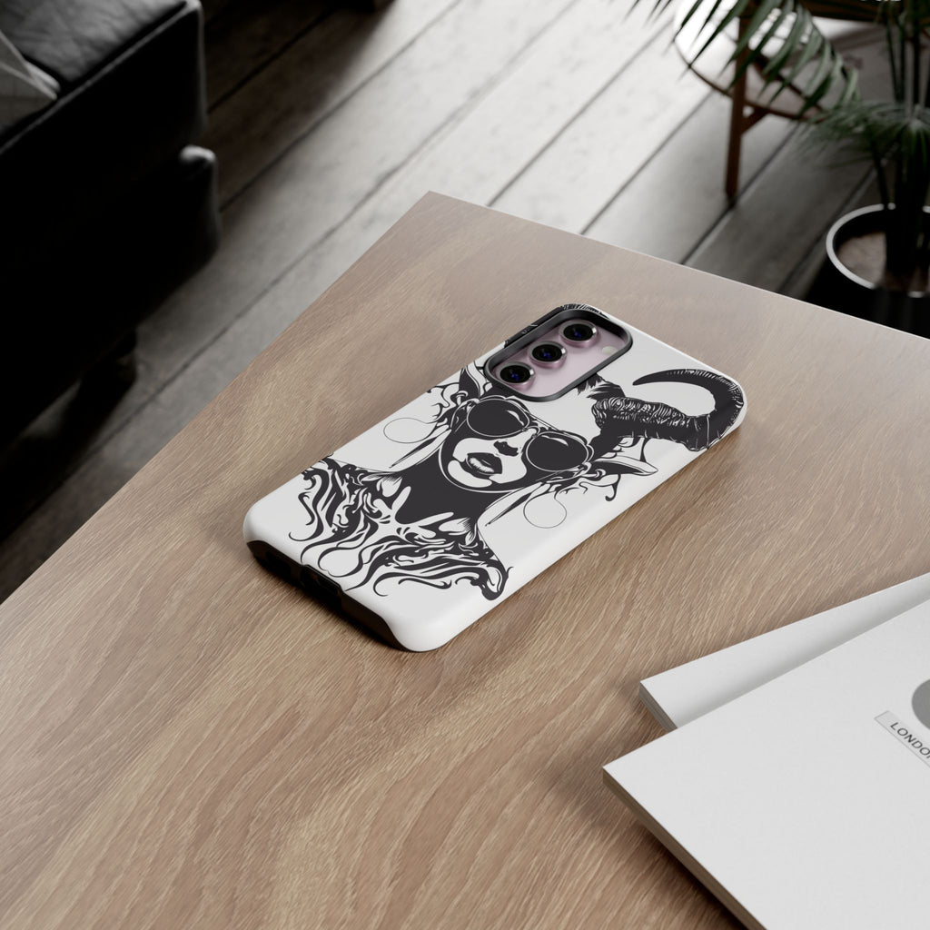 Tough Cases: Stylish Phone Case with Edgy Design, Protective Cover, Gift for Her, Trendy Accessories, Unique Art, Holiday Present