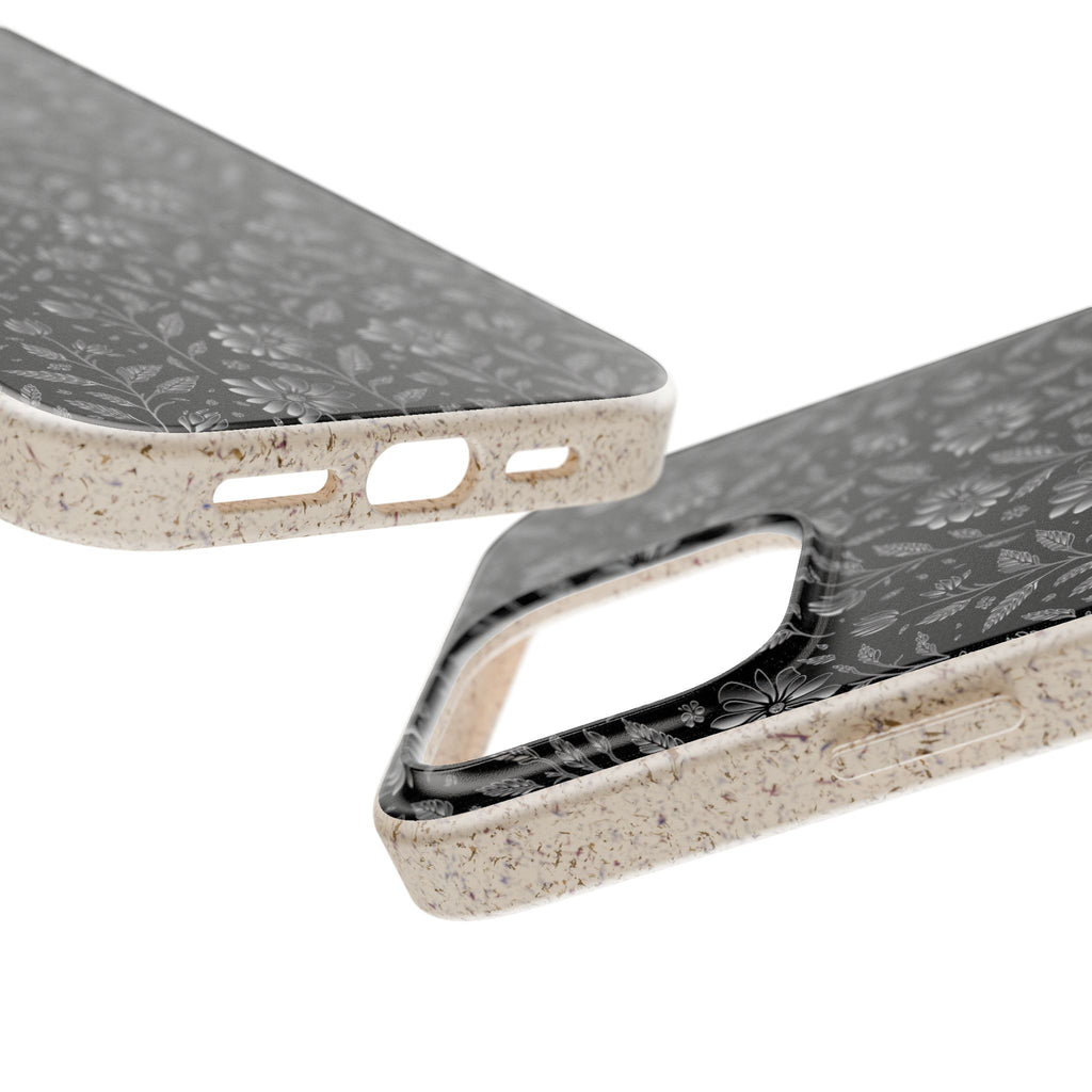 Eco-Friendly Floral Phone Case, Biodegradable iPhone Case, Sustainable Fashion Accessory, Nature Lover Gift, Eco-Conscious Phone Cover