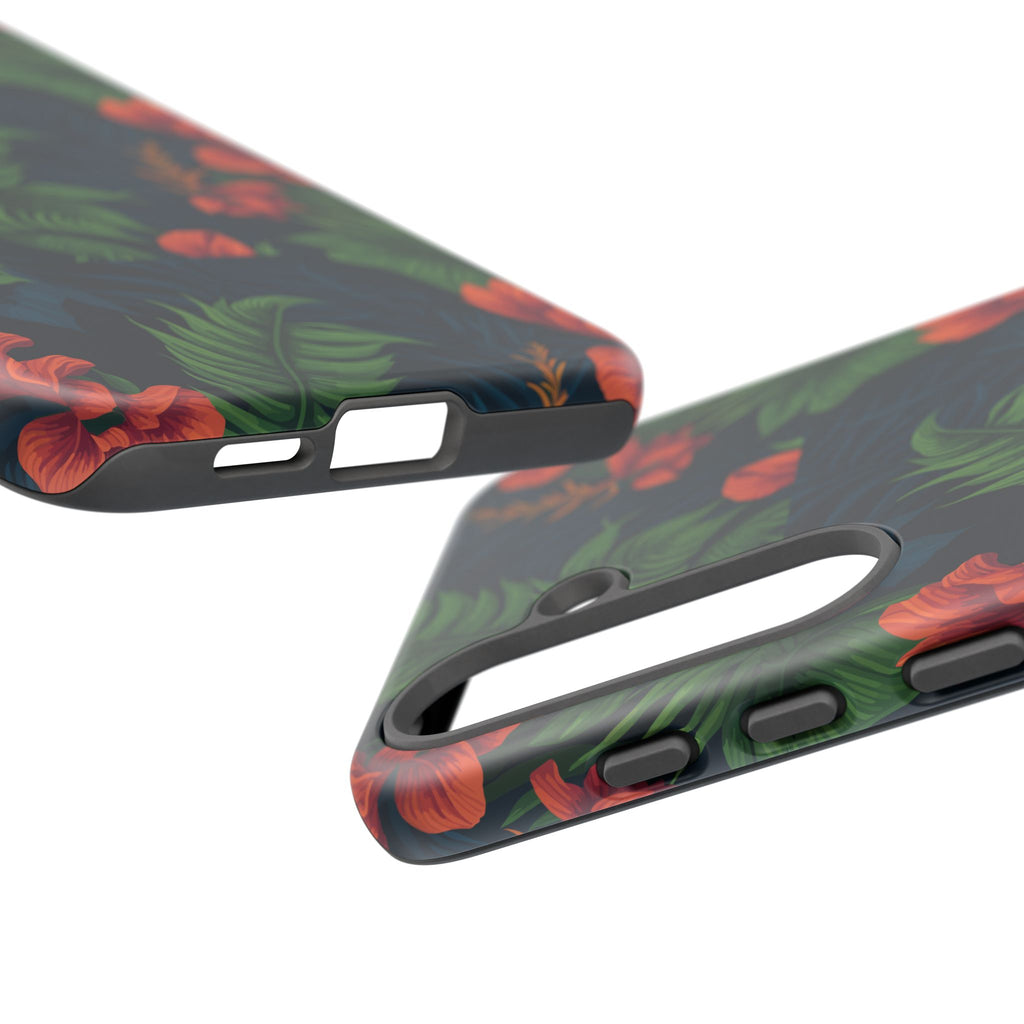 Tropical Phone Case with Floral Design, Eco-Friendly Protection for Summer Vibes, Ideal Gift for Nature Lovers, Vibrant Background
