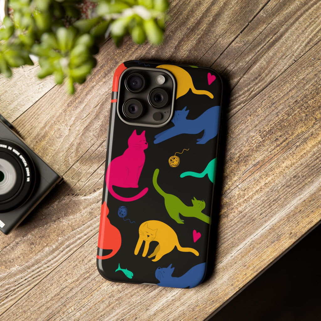 Colorful Cat Phone Case - Fun Pet Lover Accessory, Paw-some Gift for Cat Owners, Colorful Protective Cover, Cute Animal Phone [...]