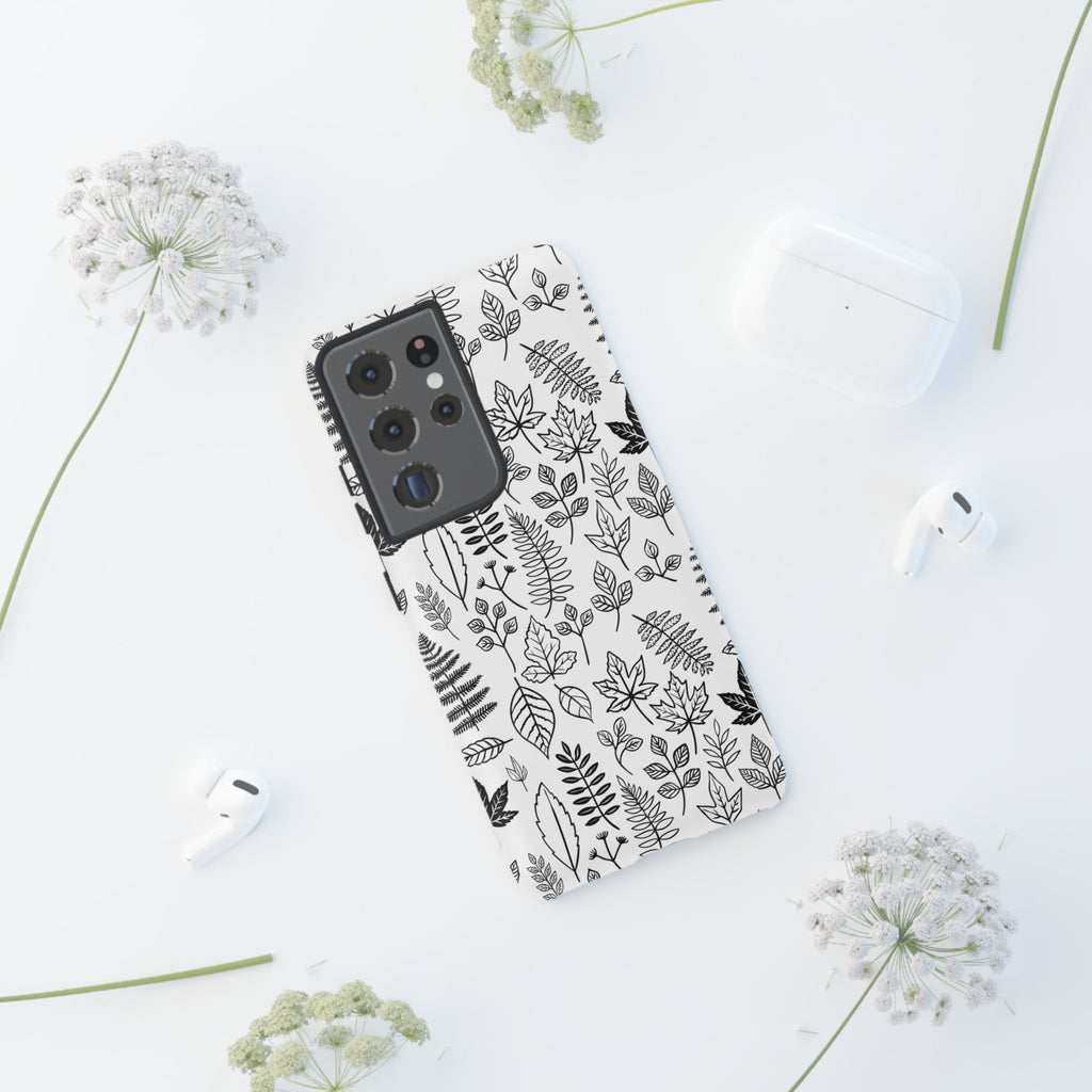 Stylish Phone Case for Nature Lovers, Botanical Design, Gift for Her, Fall Accessories, Customizable Tech Gear