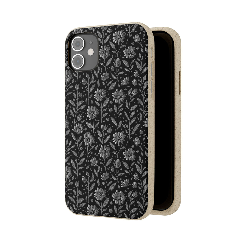 Eco-Friendly Floral Phone Case, Biodegradable iPhone Case, Sustainable Fashion Accessory, Nature Lover Gift, Eco-Conscious Phone Cover