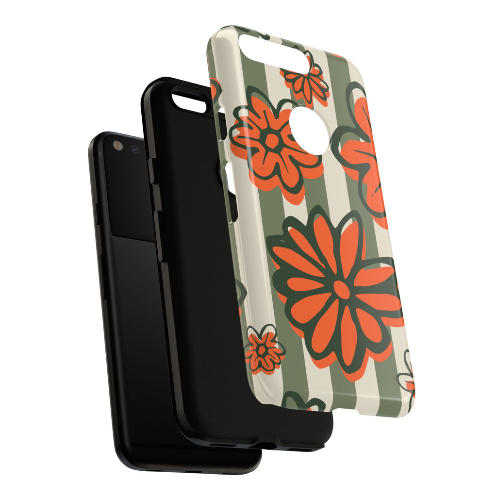 Floral Tough Phone Case - Trendy Protector for Pet Lovers, Super Cute Gift, Floral Design, Stylish Phone Cover, Unique Accessory