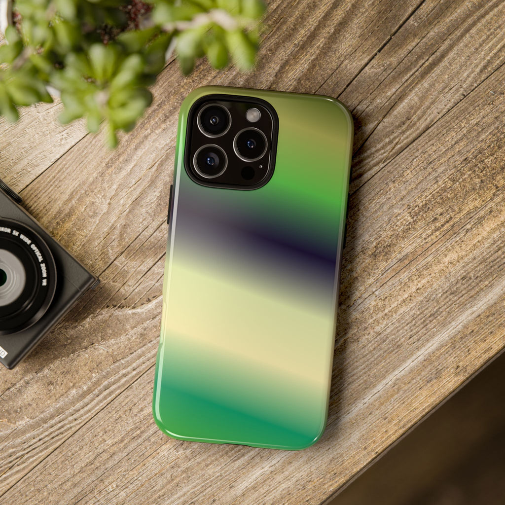 Gradient Phone Case - Tough Cases, Unique Cell Phone Cover, Stylish Tech Accessories, Green and Black Gradient, Perfect Gift