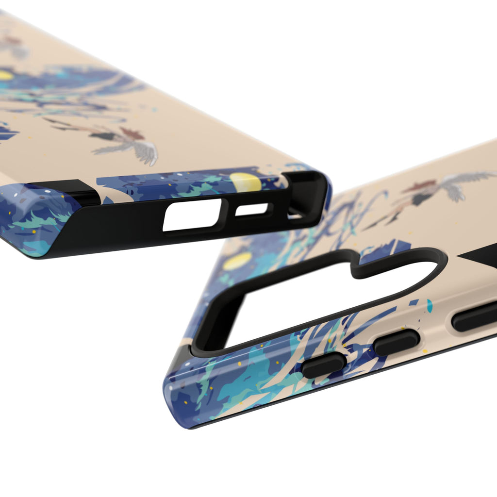 Artistic Phone Case with Abstract Design, Vivid Blue Waves and Fish, Stylish Phone Accessory, Unique Gift Idea, Trendy Tech Decor, [...]