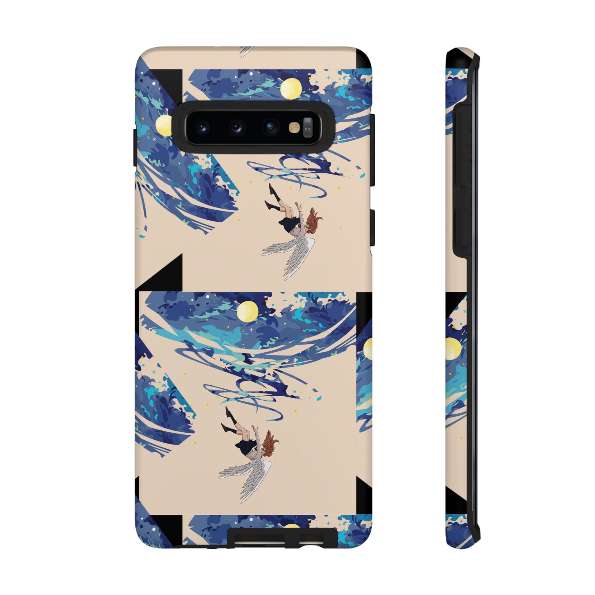 Artistic Phone Case with Abstract Design, Vivid Blue Waves and Fish, Stylish Phone Accessory, Unique Gift Idea, Trendy Tech Decor, [...]