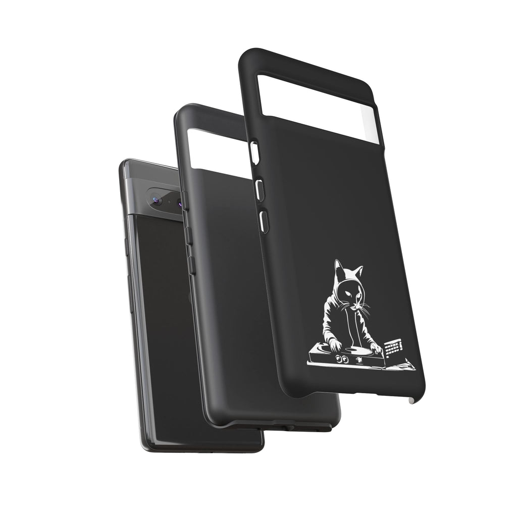 Cat DJ Phone Case | Stylish Tough Cases for Music Lovers, Gift for Cat Owners, Unique Phone Accessory, Cool Tech Gear