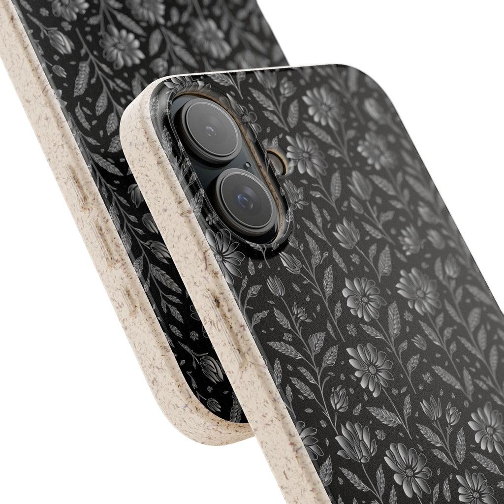 Eco-Friendly Floral Phone Case, Biodegradable iPhone Case, Sustainable Fashion Accessory, Nature Lover Gift, Eco-Conscious Phone Cover