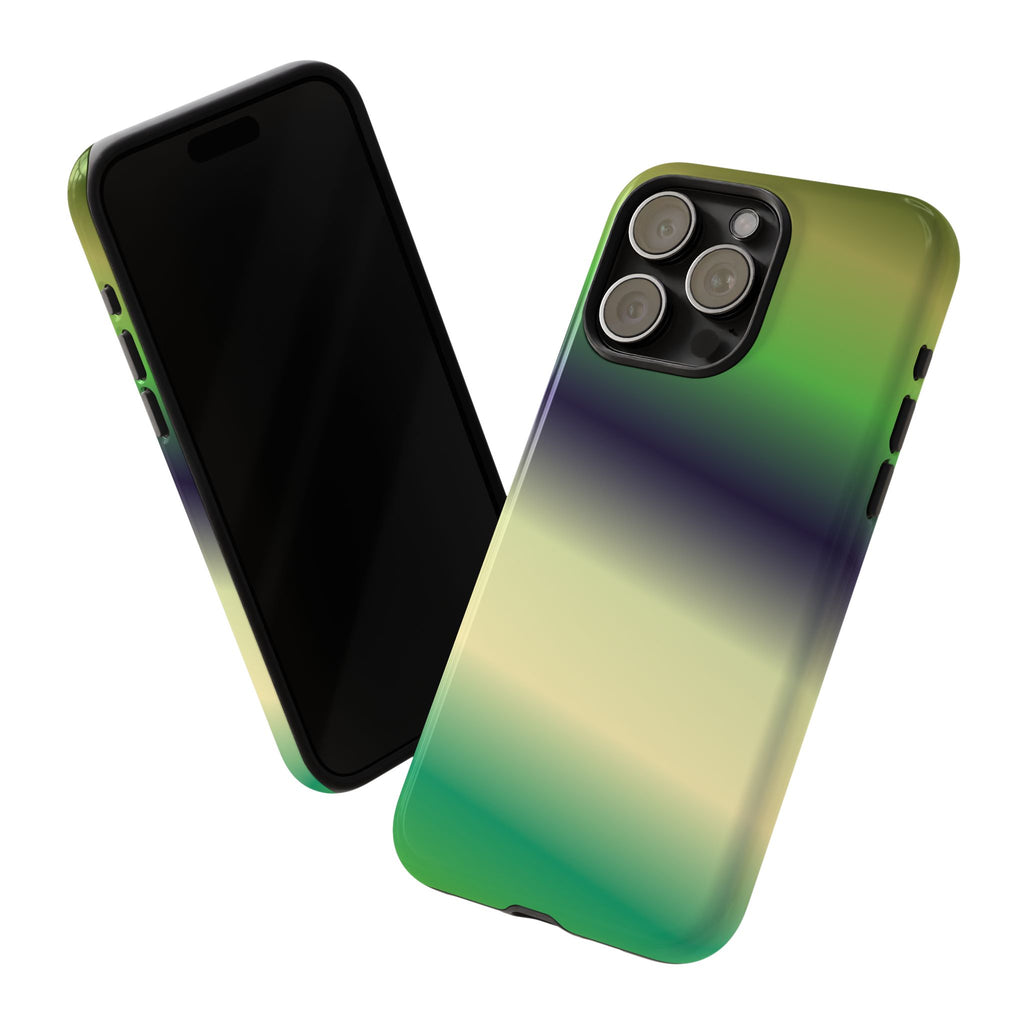 Gradient Phone Case - Tough Cases, Unique Cell Phone Cover, Stylish Tech Accessories, Green and Black Gradient, Perfect Gift