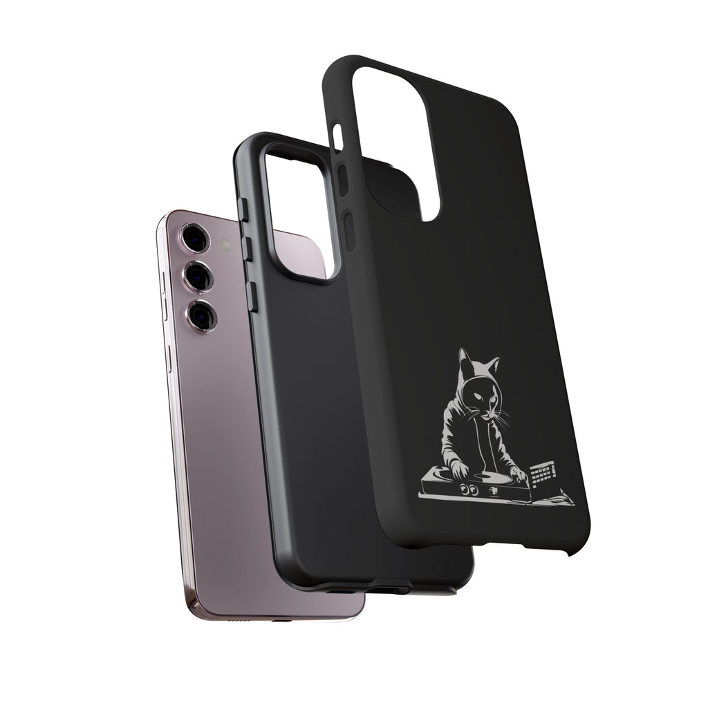 Cat DJ Phone Case | Stylish Tough Cases for Music Lovers, Gift for Cat Owners, Unique Phone Accessory, Cool Tech Gear