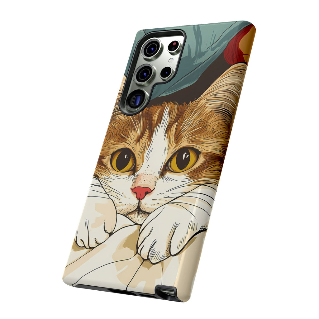 Cute Cat Phone Case - Ideal for Cat Lovers, Pet Owners, Birthday Gifts, Smartphone Accessories, Funny Pet Humor