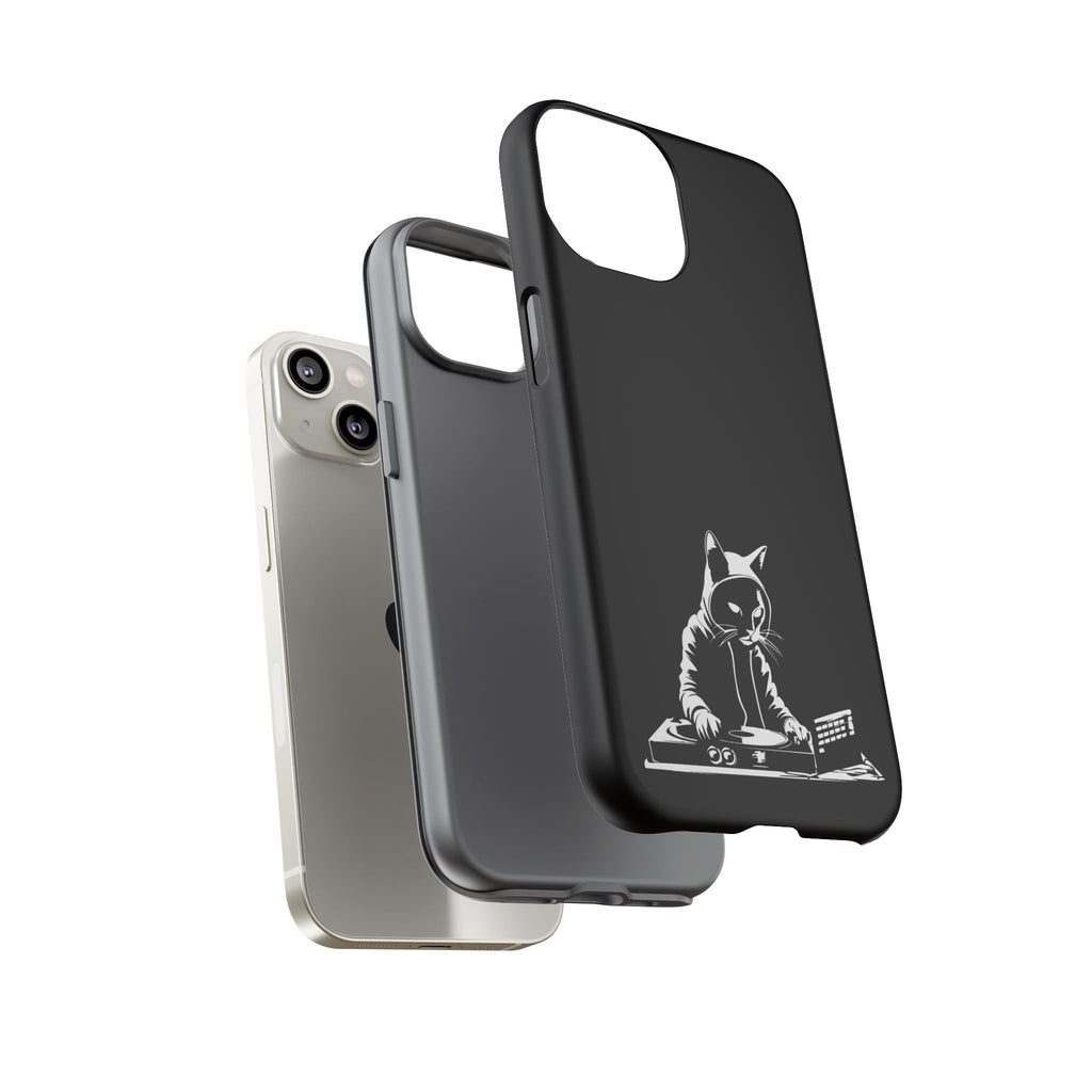 Cat DJ Phone Case | Stylish Tough Cases for Music Lovers, Gift for Cat Owners, Unique Phone Accessory, Cool Tech Gear