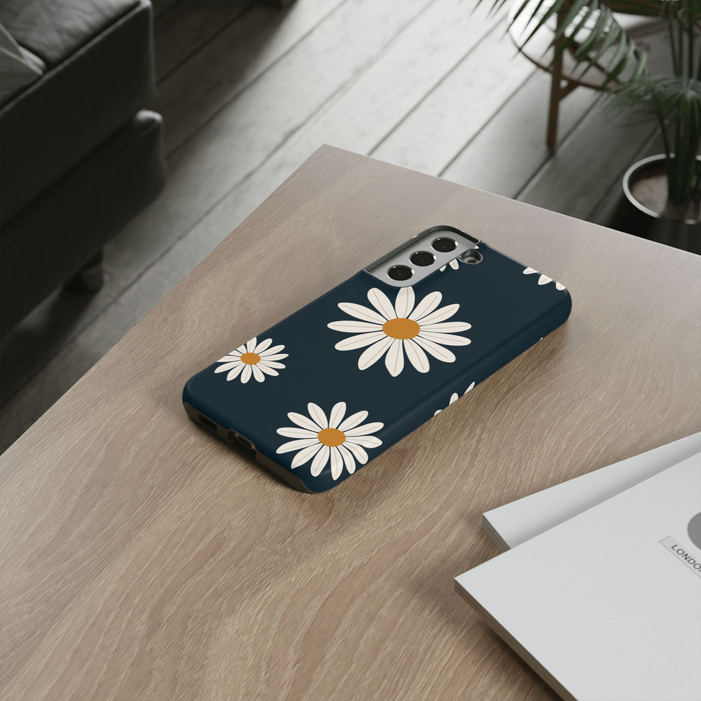 Daisy Phone Case, Floral Phone Cover, Tough Phone Case, Gift for Flower Lovers, Smartphone Accessory, Spring Design