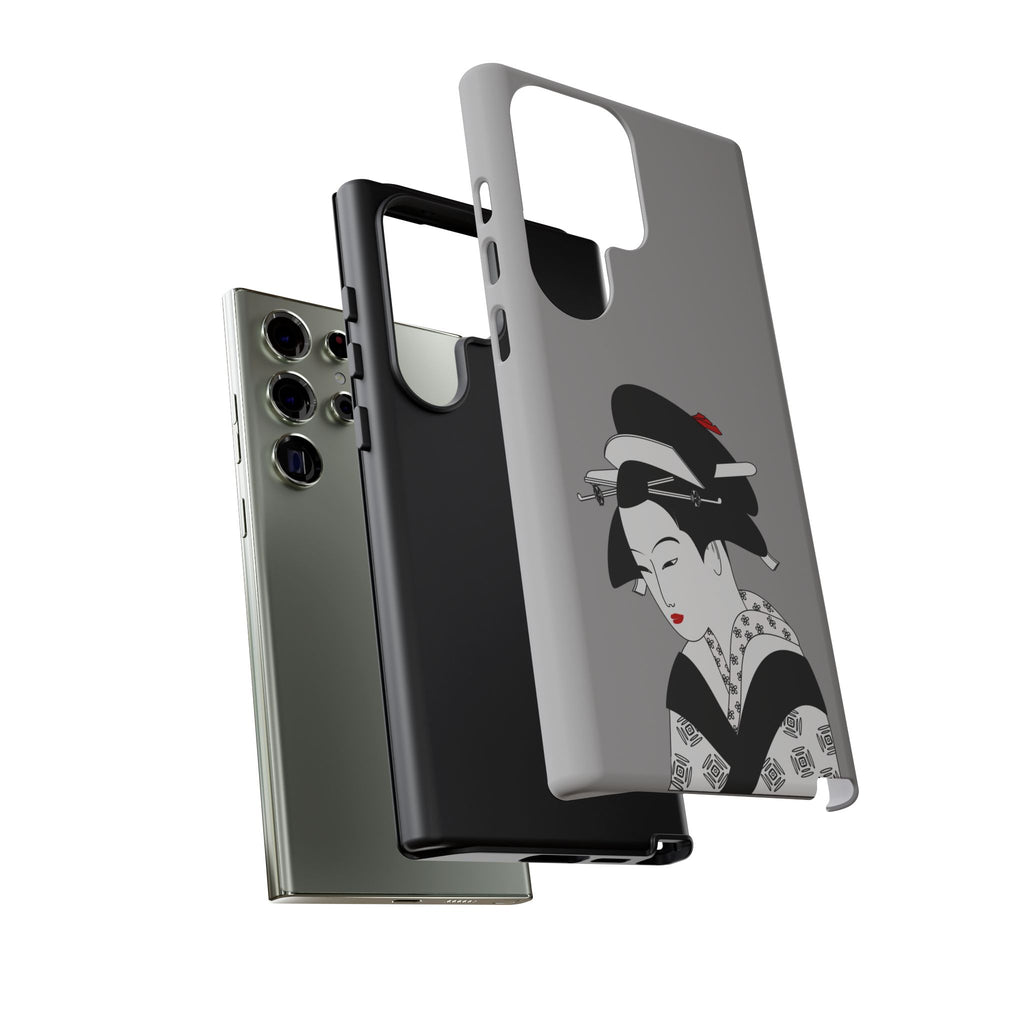 Stylish Phone Case with Japanese Geisha Design, Tough Phone Case, Cute Phone Cover, Japanese Art, Ethnic Style