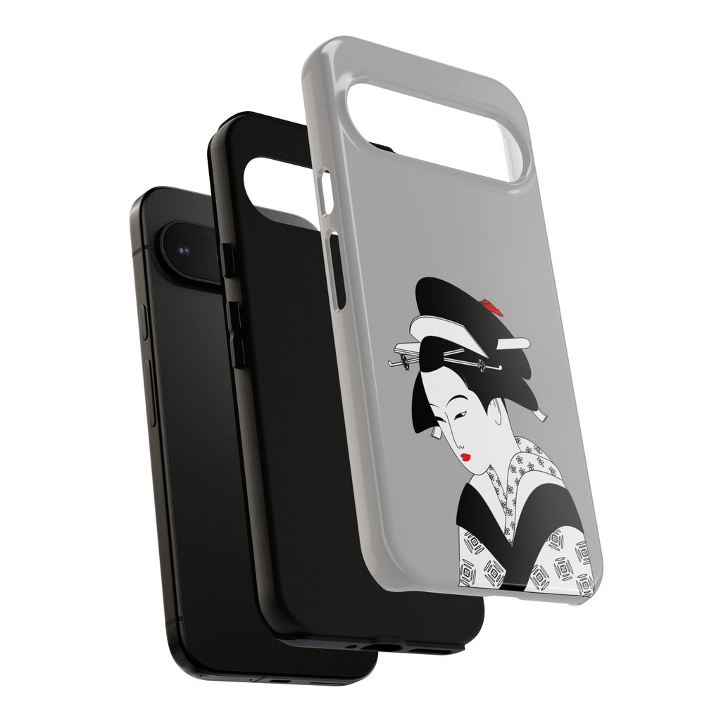 Stylish Phone Case with Japanese Geisha Design, Tough Phone Case, Cute Phone Cover, Japanese Art, Ethnic Style