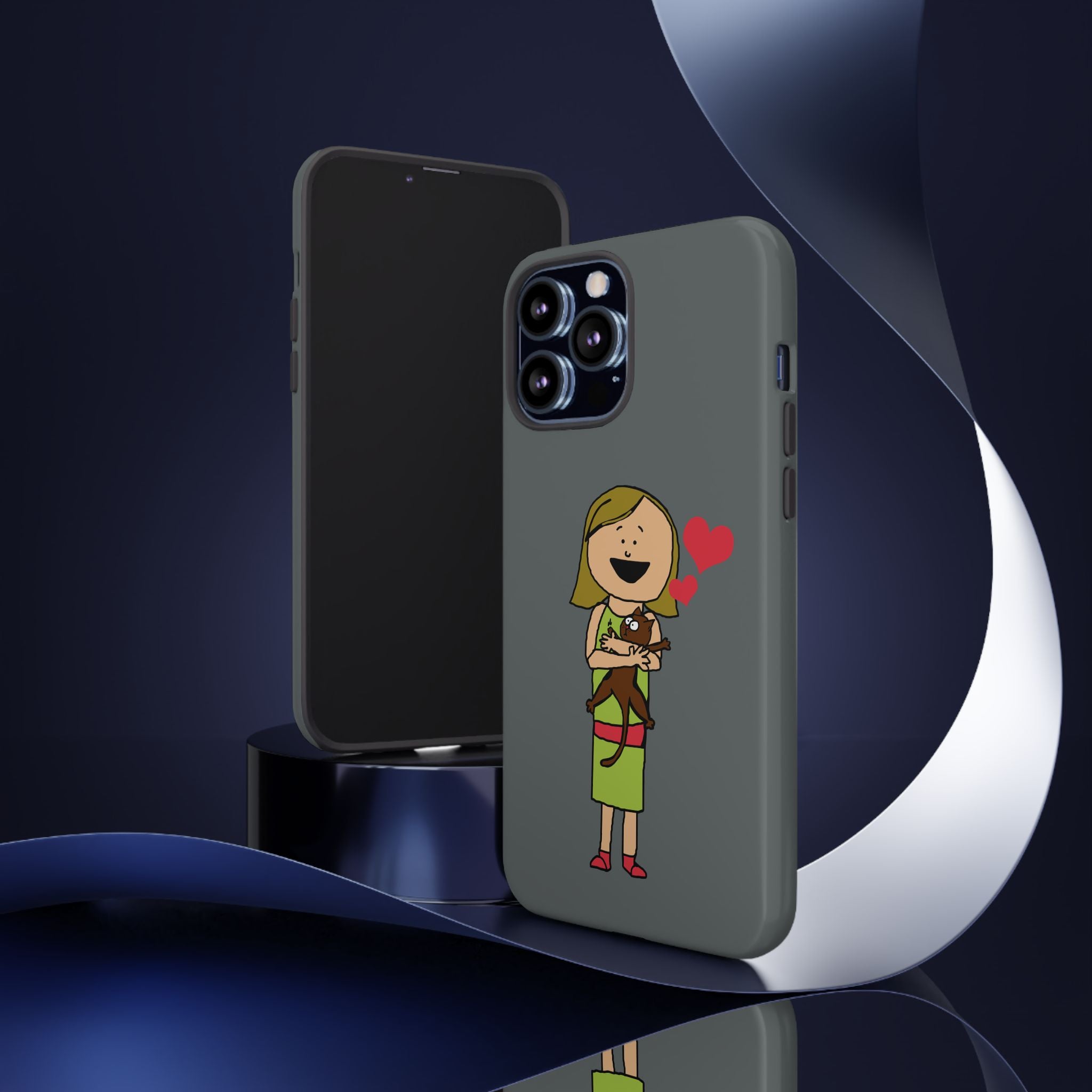 Pet Lover's Phone Case, Cute Animal Phone Cover, Gift for Dog Lovers, Cartoon Design, Fun Smartphone Accessory