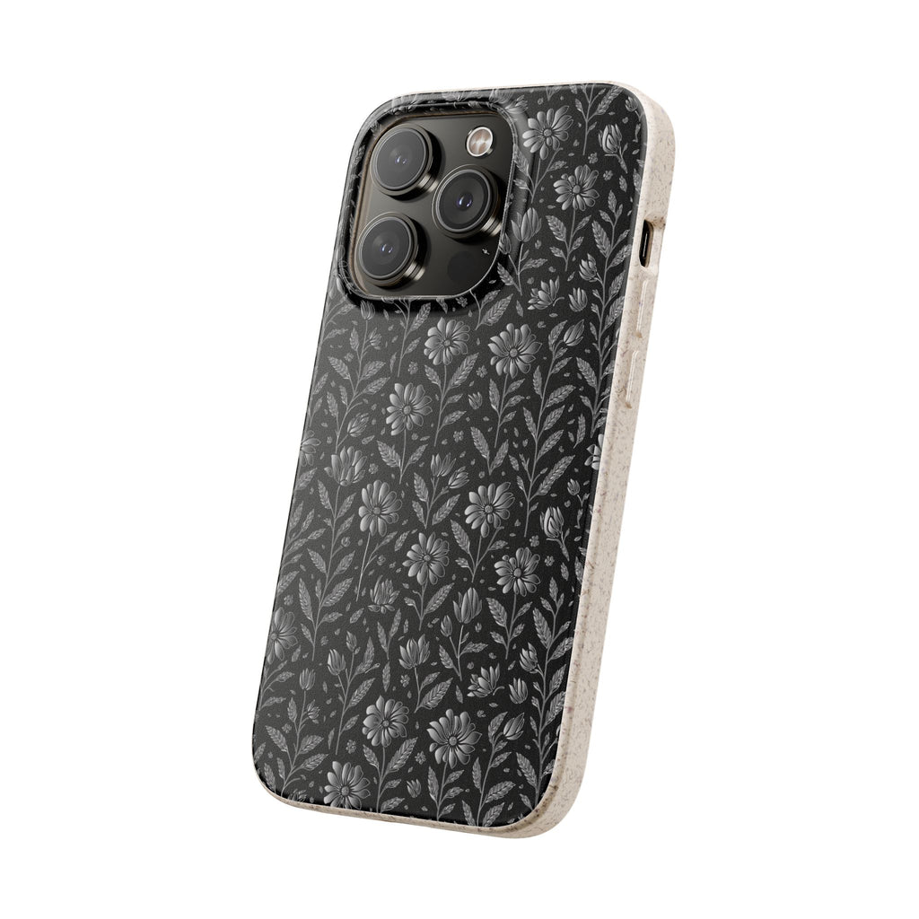 Eco-Friendly Floral Phone Case, Biodegradable iPhone Case, Sustainable Fashion Accessory, Nature Lover Gift, Eco-Conscious Phone Cover