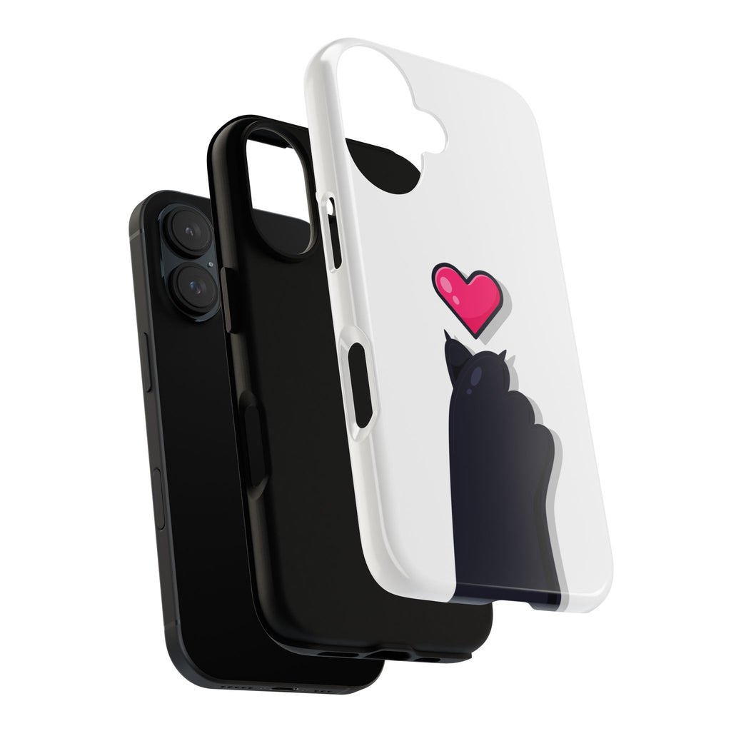 Cute Cat Love Phone Case, Tough Cell Phone Cover, Animal Lover Gifts, Pet Parent Accessories, Valentine's Day Essentials