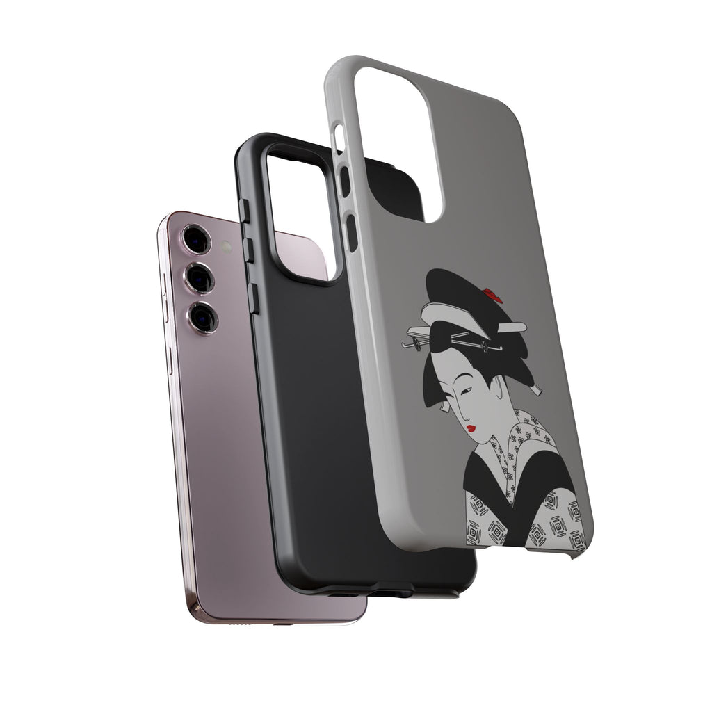 Stylish Phone Case with Japanese Geisha Design, Tough Phone Case, Cute Phone Cover, Japanese Art, Ethnic Style